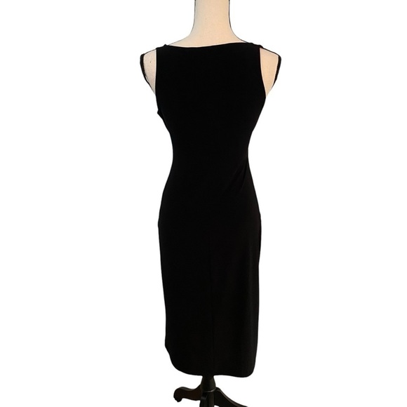 Norma Kamali Tie Waist Little Black Dress Size Medium Cocktail Revolve Jersey - Picture 8 of 15